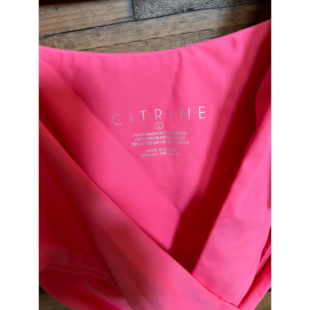 CITRINE Women's Amelia One-Piece Swimsuit In Dark Coral Sz L NWT - Picture 3 of 9
